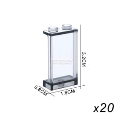MARUMINE MOC Build Block Part Window Glass House Transparent Wall Panel 87552 87544 60581 87543 59349 Creative Brick Accessories