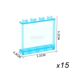 MARUMINE MOC Build Block Part Window Glass House Transparent Wall Panel 87552 87544 60581 87543 59349 Creative Brick Accessories