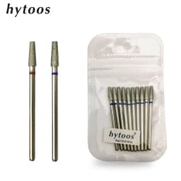 HYTOOS Tapered Diamond Cuticle Bit Nail Drill Bits Manicure Drills Nails Accessories Tools