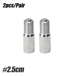 1 Pair 19mm 25mm 39mm Screw-on Valve Cap Stem Extension Wheel Tire Cap Extender Adapter for Auto Car Truck Chrome Plated Brass