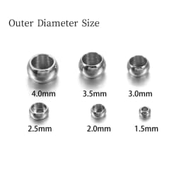 100/120Pcs/lot Stainless Steel Crimp End Beads End Stopper Spacer Terminators Tips For Diy Jewelry Making Findings Accessories