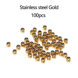 100/120Pcs/lot Stainless Steel Crimp End Beads End Stopper Spacer Terminators Tips For Diy Jewelry Making Findings Accessories