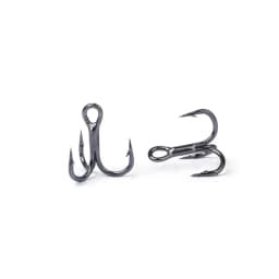OUTKIT 10pcs 3x Strong Super Sharp Round Treble Hook Antirust High Carbon Steel 10-18# Sea Treble Hooks Fishing Tackle
