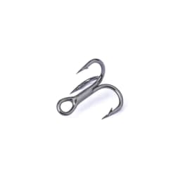OUTKIT 10pcs 3x Strong Super Sharp Round Treble Hook Antirust High Carbon Steel 10-18# Sea Treble Hooks Fishing Tackle