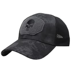 2024 New Summer Camouflage Skull Baseball Mesh Cap Adjustable Airsoft Outdoor Tactical Hiking Casquette Hats For Men Women