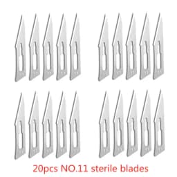 20-100pcs Carbon Steel Surgical Blades for DIY Cutting Phone Repair Carving Animal Eyebrow Grooming Maintenance Scalpel Knife