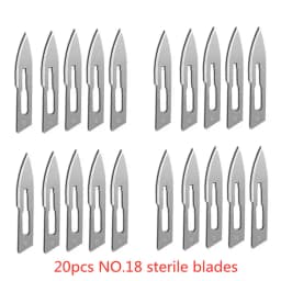 20-100pcs Carbon Steel Surgical Blades for DIY Cutting Phone Repair Carving Animal Eyebrow Grooming Maintenance Scalpel Knife
