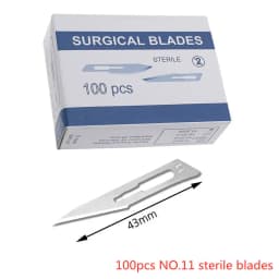 20-100pcs Carbon Steel Surgical Blades for DIY Cutting Phone Repair Carving Animal Eyebrow Grooming Maintenance Scalpel Knife