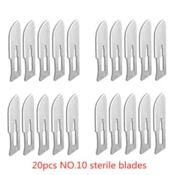 20-100pcs Carbon Steel Surgical Blades for DIY Cutting Phone Repair Carving Animal Eyebrow Grooming Maintenance Scalpel Knife
