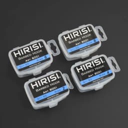 Hirisi 50pcs Barbed Coated Carp Fishing Hooks with Eye Design in Japan Made by High Carbon Steel 8001