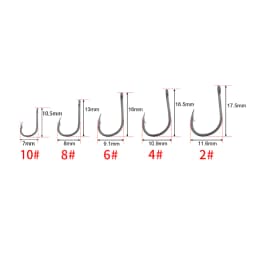 Hirisi 50pcs Barbed Coated Carp Fishing Hooks with Eye Design in Japan Made by High Carbon Steel 8001