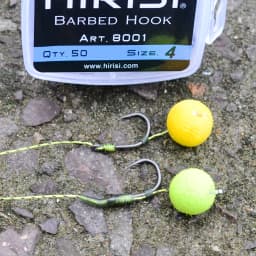 Hirisi 50pcs Barbed Coated Carp Fishing Hooks with Eye Design in Japan Made by High Carbon Steel 8001