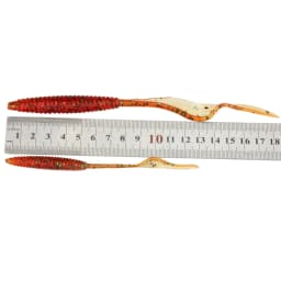 Spinpoler 18cm 13cm Soft Lure Worm Baits Flexible Long Tail 4 Colors Silicone Earthworm Worms Lifelike Fishing Lure 5pcs/Pack