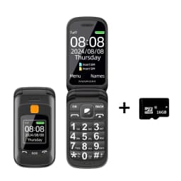 Senior Flip Dual Display Mobile Phone For Elderly Two SIM Card Large Button Speed Dial Flashlight FM Radio Push Button SOS Call