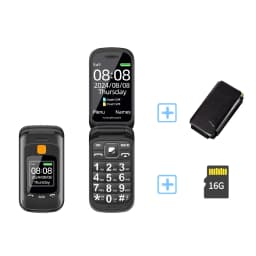 Senior Flip Dual Display Mobile Phone For Elderly Two SIM Card Large Button Speed Dial Flashlight FM Radio Push Button SOS Call