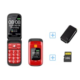 Senior Flip Dual Display Mobile Phone For Elderly Two SIM Card Large Button Speed Dial Flashlight FM Radio Push Button SOS Call