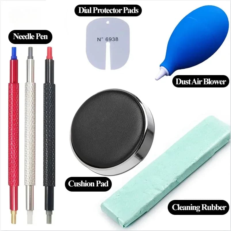 Watch Repair Kits Rubber Dust Air Blower Protector Pads Needle Pen Cleaning Brush Suit Watch Repair Tools Care Kit