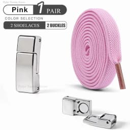 Metal Magnetic Buckle Without Ties Laces Sneaker No Tie Shoe Laces Elastic Lazy Shoelaces Kids Adult Flat Shoelace for Shoes