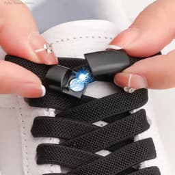 Metal Magnetic Buckle Without Ties Laces Sneaker No Tie Shoe Laces Elastic Lazy Shoelaces Kids Adult Flat Shoelace for Shoes
