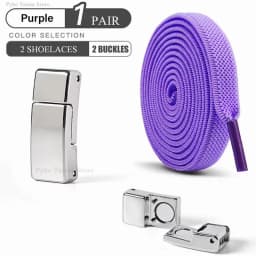 Metal Magnetic Buckle Without Ties Laces Sneaker No Tie Shoe Laces Elastic Lazy Shoelaces Kids Adult Flat Shoelace for Shoes