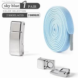 Metal Magnetic Buckle Without Ties Laces Sneaker No Tie Shoe Laces Elastic Lazy Shoelaces Kids Adult Flat Shoelace for Shoes