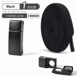 Metal Magnetic Buckle Without Ties Laces Sneaker No Tie Shoe Laces Elastic Lazy Shoelaces Kids Adult Flat Shoelace for Shoes