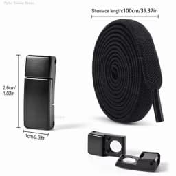 Metal Magnetic Buckle Without Ties Laces Sneaker No Tie Shoe Laces Elastic Lazy Shoelaces Kids Adult Flat Shoelace for Shoes