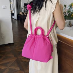NamcheBarwa Large Capacity Puffer Tote Bag Designer Padded Nylon Women Shoulder Bags Handbags Knotted Strap Crossbody Bags