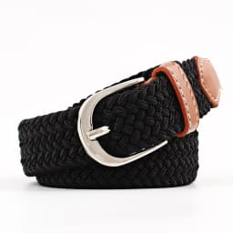 2.5cmx100cm Unisex Extended Elastic Knitted Thin Belt Women's Needle Button Canvas Jeans Student Canvas Elastic Belt for Women