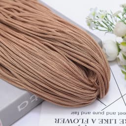 200M 3mm Hollow Line Macrame Rope Soft Hand-Woven Nylon Cord Hat Bag Shoe Doll Handicrafts Thread DIY