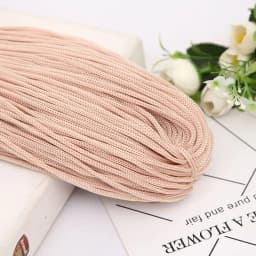 200M 3mm Hollow Line Macrame Rope Soft Hand-Woven Nylon Cord Hat Bag Shoe Doll Handicrafts Thread DIY