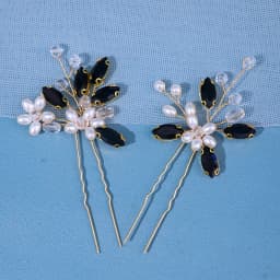 2Pcs Handmade Crystal Pearls Hairpins Flower Hairbands For Women Bride Wedding Hair Accessories More Color Rhinestone Hair Clips