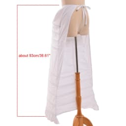 White Bustle Petticoat Underskirt  Rococo Victorian Dress Gown Fluffy Slip Crinoline