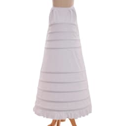 White Bustle Petticoat Underskirt  Rococo Victorian Dress Gown Fluffy Slip Crinoline