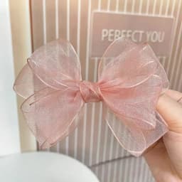1pc Mesh Gauze Bow Hairpins Baby Headwear Back Head Hair Clip Fairy Princess Girl Bowknot Top Clips Sweet Kids Barrettes Headdre