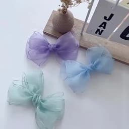1pc Mesh Gauze Bow Hairpins Baby Headwear Back Head Hair Clip Fairy Princess Girl Bowknot Top Clips Sweet Kids Barrettes Headdre