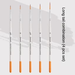 12models Imported Nylon Long Tail Line Brush Very Fine Cartoon Art Line Outline Detail Pen Digital Birch Watercolor Painting Pen
