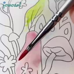 12models Imported Nylon Long Tail Line Brush Very Fine Cartoon Art Line Outline Detail Pen Digital Birch Watercolor Painting Pen