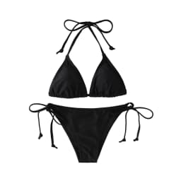 2Pc/Set 2024 Fashion Sexy Swimsuit Women Bikinis Set Triangle Swimwear String Beachwear Thong One Piece Suits Brazilian Biquini