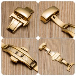 Stainless Steel Butterfly Buckle Polished Button Watchband Buckle 10/12/14mm 16mm 20mm 22mm 24mm Watch Straps Clasp Accessories