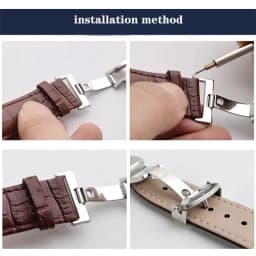 Stainless Steel Butterfly Buckle Polished Button Watchband Buckle 10/12/14mm 16mm 20mm 22mm 24mm Watch Straps Clasp Accessories