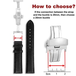 Stainless Steel Butterfly Buckle Polished Button Watchband Buckle 10/12/14mm 16mm 20mm 22mm 24mm Watch Straps Clasp Accessories