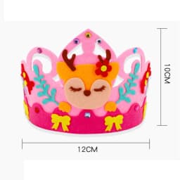 4Pcs/lot DIY Crafts Toy Crown Creative Paper Sequins Animals Patterns Toys for Kids Children Kindergarten Art Party Decorations