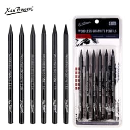 Wood free graphite sketching carbon pencil set, art student drawing, charcoal pencil, solid, wholesale