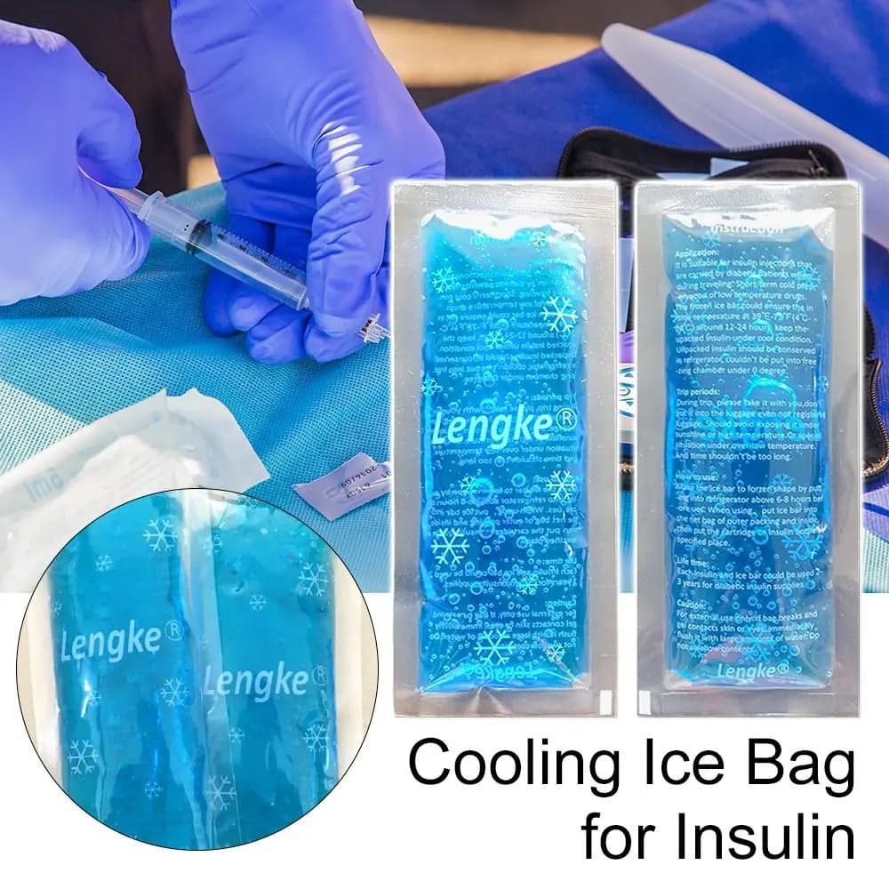 Reusable Diabetic Insulin Cooling Bag Cold Gel Ice Pack Protector Pill Refrigerated Cooler Insulation Organizer Travel Case