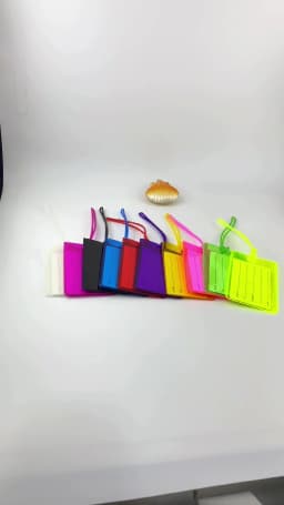 10PCS Soft Pvc Travel Luggage Tag  Airplane Color Silicone Wholesale Suitcase Label Accessories Bag Name Air Tag Card Sleeve