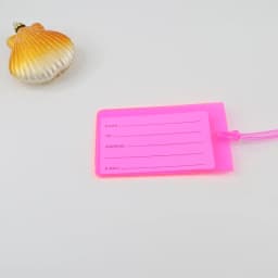 10PCS Soft Pvc Travel Luggage Tag  Airplane Color Silicone Wholesale Suitcase Label Accessories Bag Name Air Tag Card Sleeve