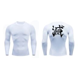 Demon Slayer Print Compression Shirts for Men Gym Workout Fitness Undershirts Short Sleeve Quick Dry Athletic Tees T-Shirt Tops