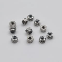 6 Pcs Fingerboard Locknuts with Nylon Self Lock Anti-loose Nuts Stainless Steel