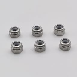 6 Pcs Fingerboard Locknuts with Nylon Self Lock Anti-loose Nuts Stainless Steel